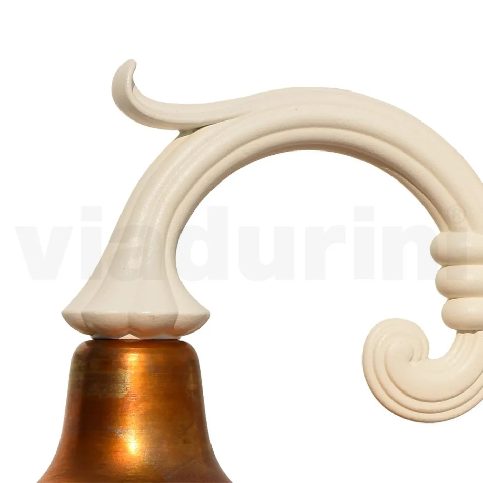 Vintage Garden Applique in Aluminium and Brass Made in Italy - Adela Viadurini