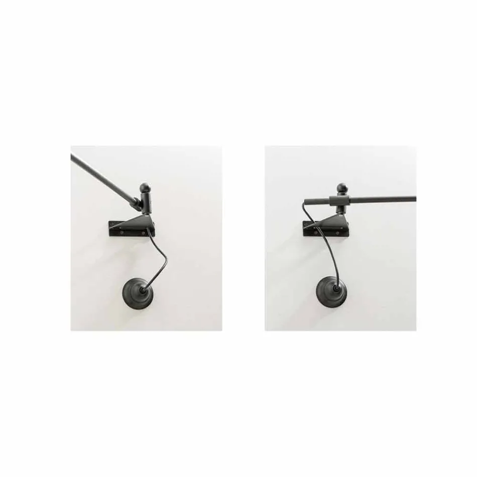 Vintage Brass Wall Lamp with Movable Arm - Meridiana Aldo Bernardi Viadurini