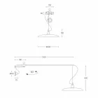 Vintage Brass Wall Lamp with Movable Arm - Meridiana Aldo Bernardi Viadurini