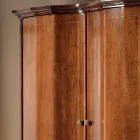 Classic Wooden Wardrobe with 2 Doors and 3 Drawers Made in Italy - Luxury Viadurini