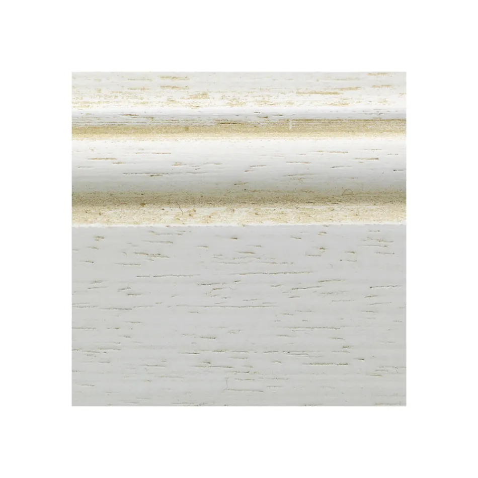 Patinated White Wooden Wardrobe with 2 Doors Made in Italy - Agni Viadurini