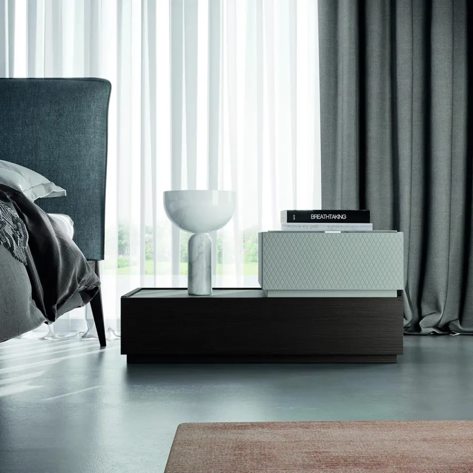 Bedroom Furniture with 7 Elements Modern Style Made in Italy - Polynesia Viadurini