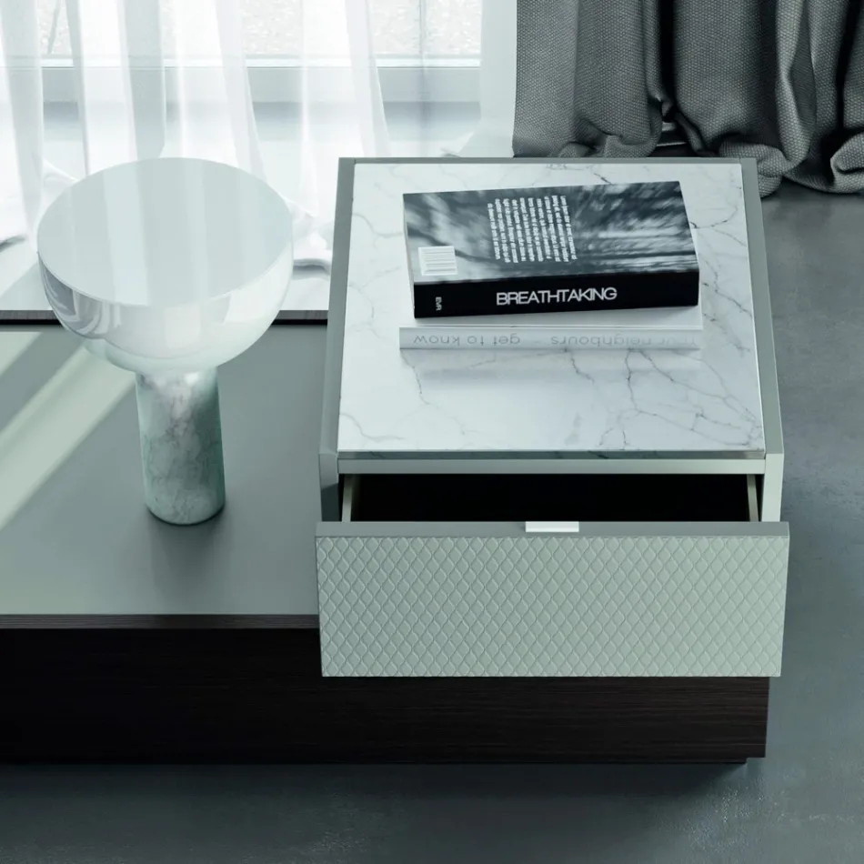 Bedroom Furniture with 7 Elements Modern Style Made in Italy - Polynesia Viadurini