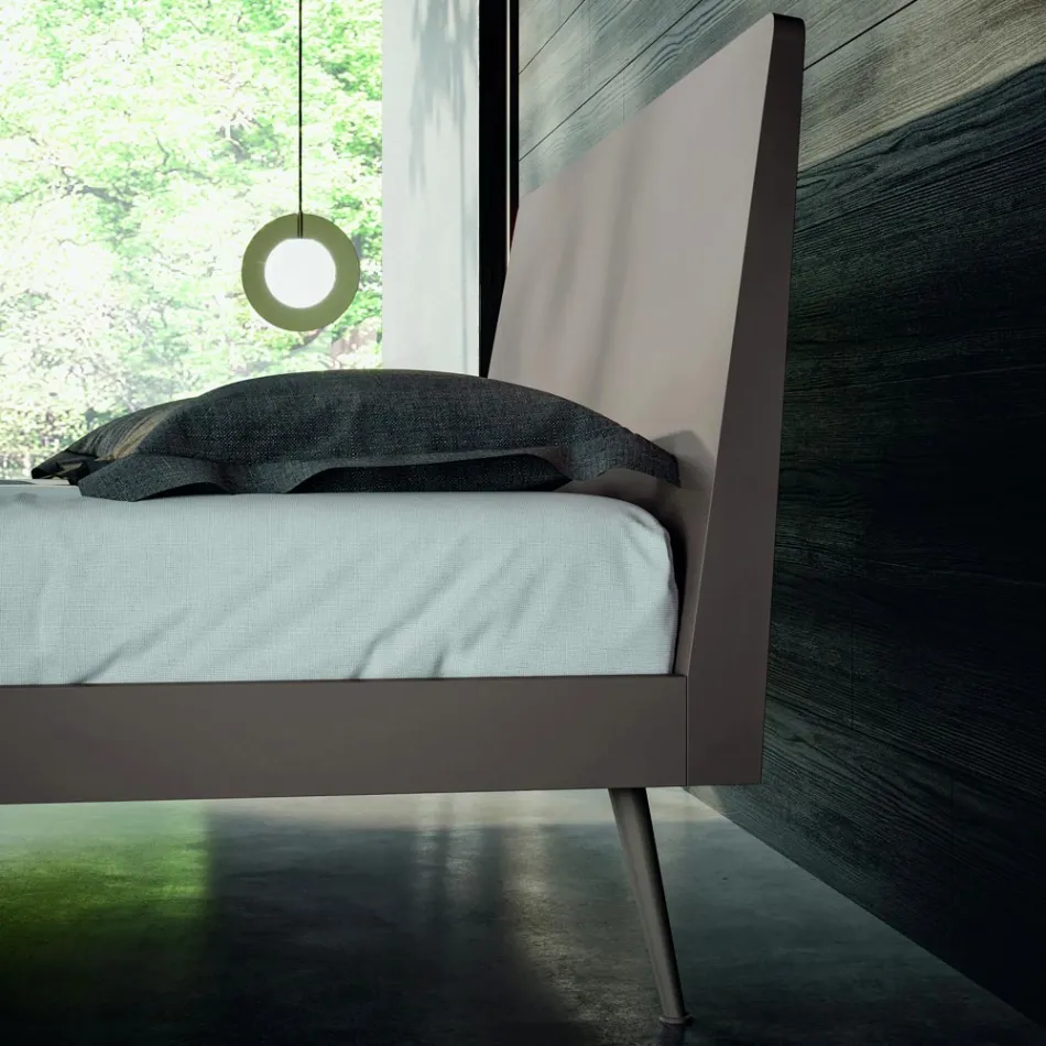 Double Bedroom Furniture with 5 Elements Made in Italy - Scampia Viadurini
