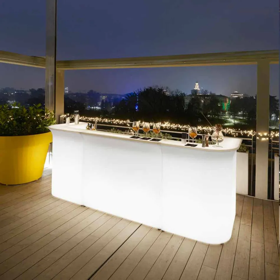 Corner bar counter Slide Break Corner modern bright made in Italy Viadurini