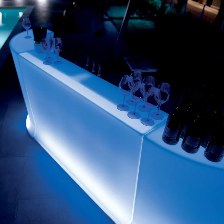 Modular Counter with Light Outdoor Made in Italy - Mistra Viadurini