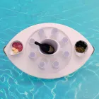 Trona nautical white eco-leather floating bar made in Italy Viadurini