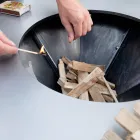 Wood-burning Garden Braai with Worktop and Plate for Cooking – Giorgione Viadurini