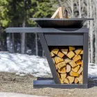 Wood-burning Garden Braai with Worktop and Plate for Cooking – Giorgione Viadurini