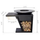 Wood-burning Garden Braai with Worktop and Plate for Cooking – Giorgione Viadurini