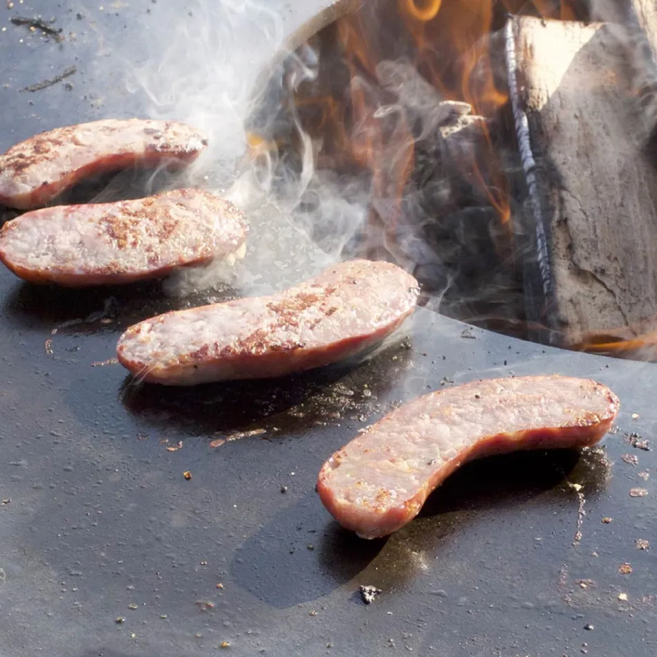 Wood Burning Braai With Cooking Plate And Wood Holder Compartment – Ferran Viadurini