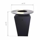 Wood burning braai with cooking plate and wood holder compartment - Ferran Viadurini