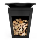 Wood Burning Braai With Cooking Plate And Wood Holder Compartment – Ferran Viadurini