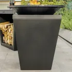 Wood Burning Braai With Cooking Plate And Wood Holder Compartment – Ferran Viadurini