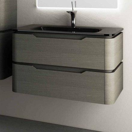 Modern design suspended sink base 85x55x55cm Arya lacquered wood Viadurini