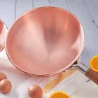 Hand Tinned Copper Bastardella with Wooden Handle 22 cm - Giampiero Viadurini