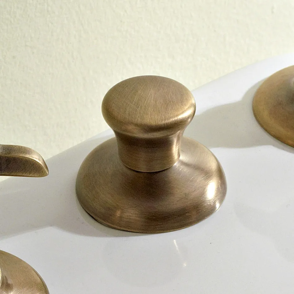 3 Hole Bidet Mixer with Internal Brass Delivery and Butterfly Handles - Miriano Viadurini