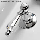 3 Hole Basin Mixer with Classic Style Levers in Handcrafted Brass - Noriana Viadurini
