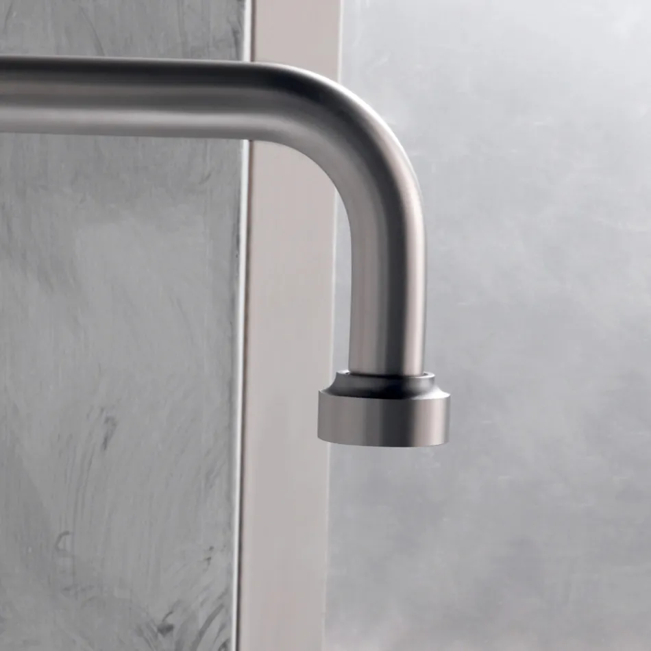 Modern 3-Hole Basin Mixer with Red and Blue Queues Made in Italy - Quito Viadurini