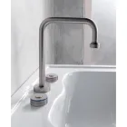 Modern 3-Hole Basin Mixer with Red and Blue Queues Made in Italy - Quito Viadurini