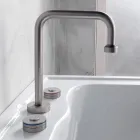Modern 3-Hole Basin Mixer with Red and Blue Queues Made in Italy - Quito Viadurini