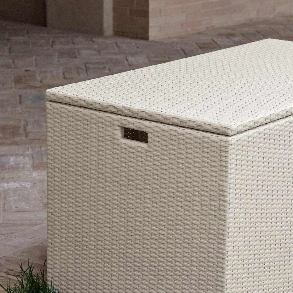 Outdoor Storage Boot in Hand Woven Polyrattan - Harald Viadurini