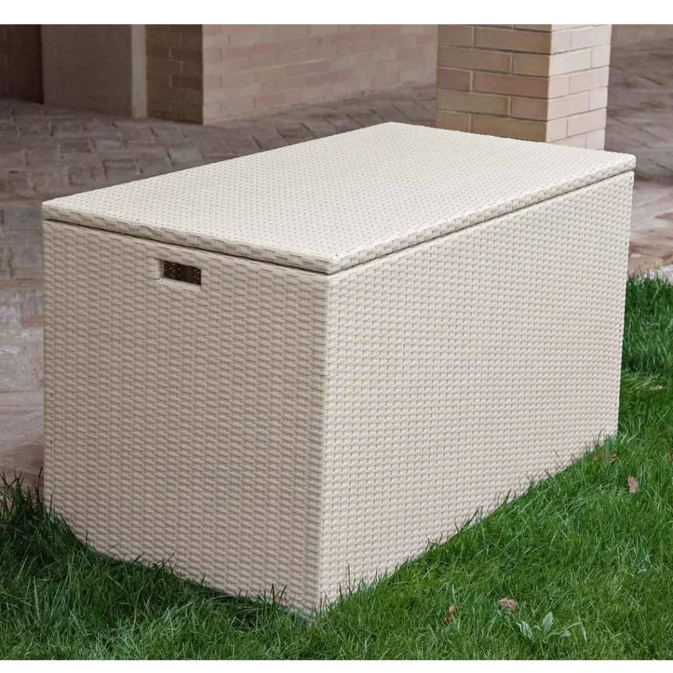 Outdoor Storage Boot in Hand Woven Polyrattan - Harald Viadurini