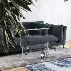 Design Boot in Transparent Acrylic Crystal and Modern Steel - Dante Viadurini