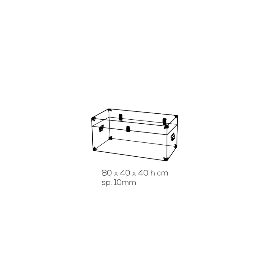 Design Boot in Transparent Acrylic Crystal and Modern Steel - Dante Viadurini