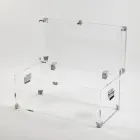 Design Boot in Transparent Acrylic Crystal and Modern Steel - Dante Viadurini