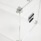 Design Boot in Transparent Acrylic Crystal and Modern Steel - Dante Viadurini