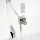 Design Boot in Transparent Acrylic Crystal and Modern Steel - Dante Viadurini