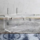 Design Boot in Transparent Acrylic Crystal and Modern Steel - Dante Viadurini