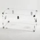 Design Boot in Transparent Acrylic Crystal and Modern Steel - Dante Viadurini