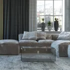 Boot in Transparent or Smoked Acrylic Crystal and Modern Steel - Dante Viadurini