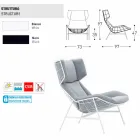 Bergere garden armchair Varaschin Summer Set of modern design Viadurini