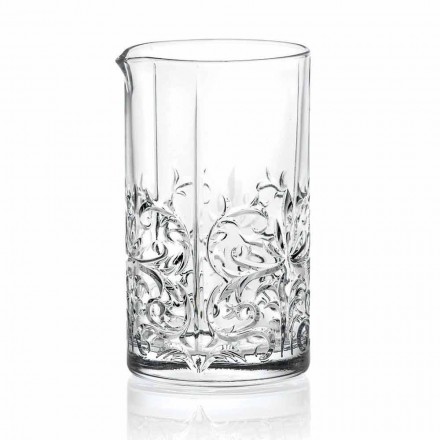 Mixing Glass with Eccentric Decoration Luxury Design 4 Pieces - Destino Viadurini