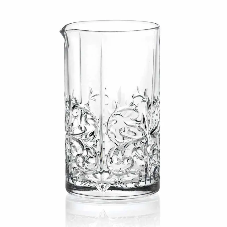 Mixing Glass with Eccentric Decoration Luxury Design 4 Pieces - Destino Viadurini