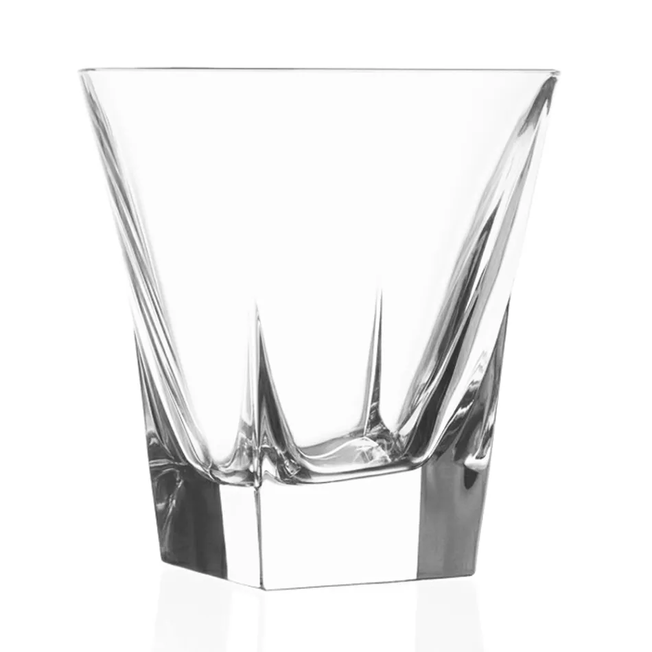 Tumbler Low Drink Glasses in Eco Colored Crystal 12 Pcs - Amalgam Viadurini