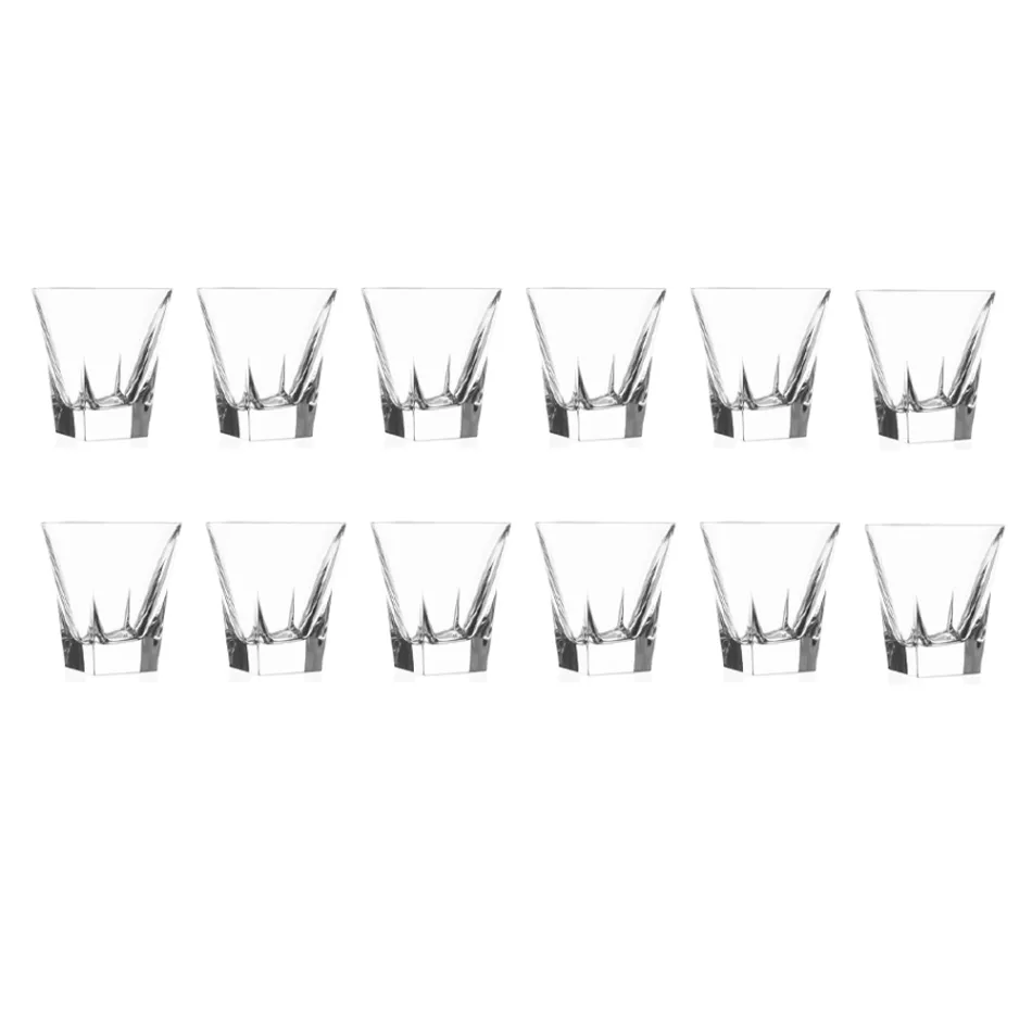 Tumbler Low Drink Glasses in Eco Colored Crystal 12 Pcs - Amalgam Viadurini