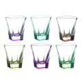Tumbler Low Drink Glasses in Eco Colored Crystal 12 Pcs - Amalgam