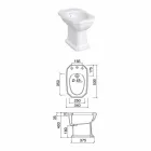 White Ceramic Vintage Style Made in Italy Bidet - Nausica Viadurini