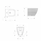 Floor Bidet in White or Colored Trabia Glazed Ceramic Viadurini