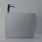 White ceramic bidet with modern design Gais, made in Italy Viadurini