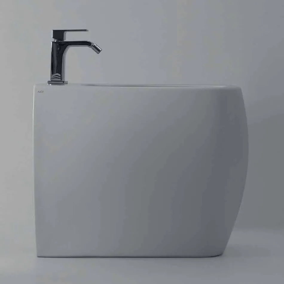 White ceramic bidet with modern design Gais, made in Italy Viadurini