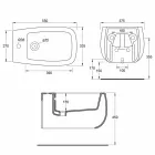 Design suspended bidet in white Gaiola ceramic, made in Italy Viadurini