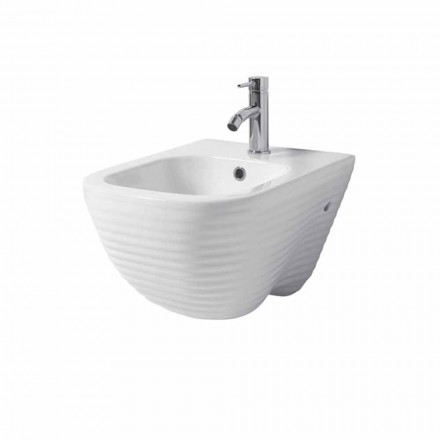 Suspended Bidet of Made in Italy Design in Trabia Ceramics Viadurini