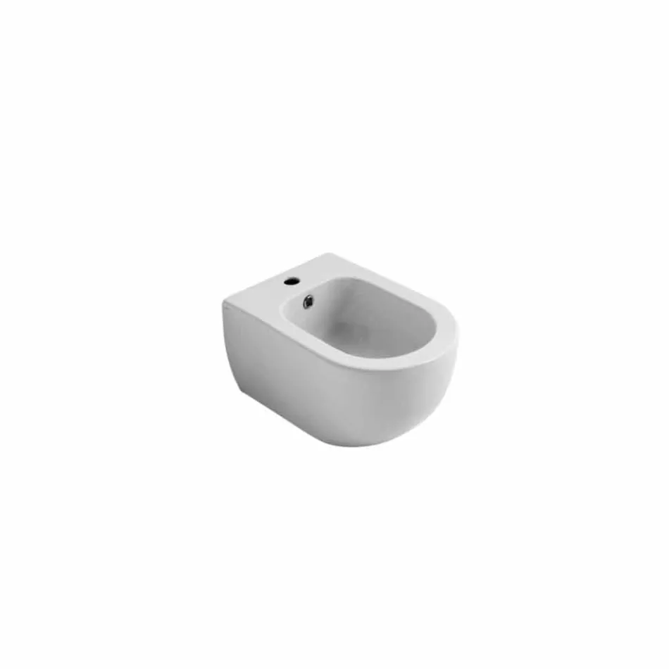 Modern design ceramic wall hung bidet Star 55x35cm made in Italy Viadurini