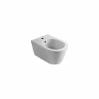Suspended design ceramic bidet Sun Round 57x37cm, made in Italy Viadurini