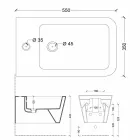 Design suspended ceramic bidet Sun Square 55x35cm, made in Italy Viadurini